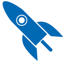 HPtex Rocket Icon blue clean